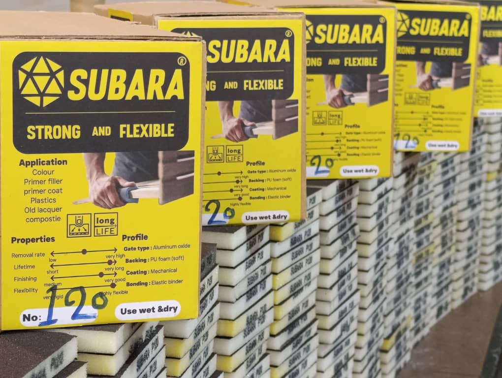 سنباده ابری اسفنجی SUBARA P120 دو طرفه SUBARA - تصویر 3